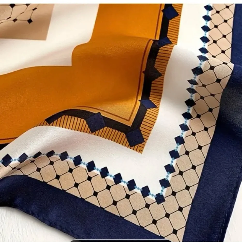 Mulberry 100% Silk Scarf, 27.5x27.5 inch | Breathable Square Headscarf NWT
